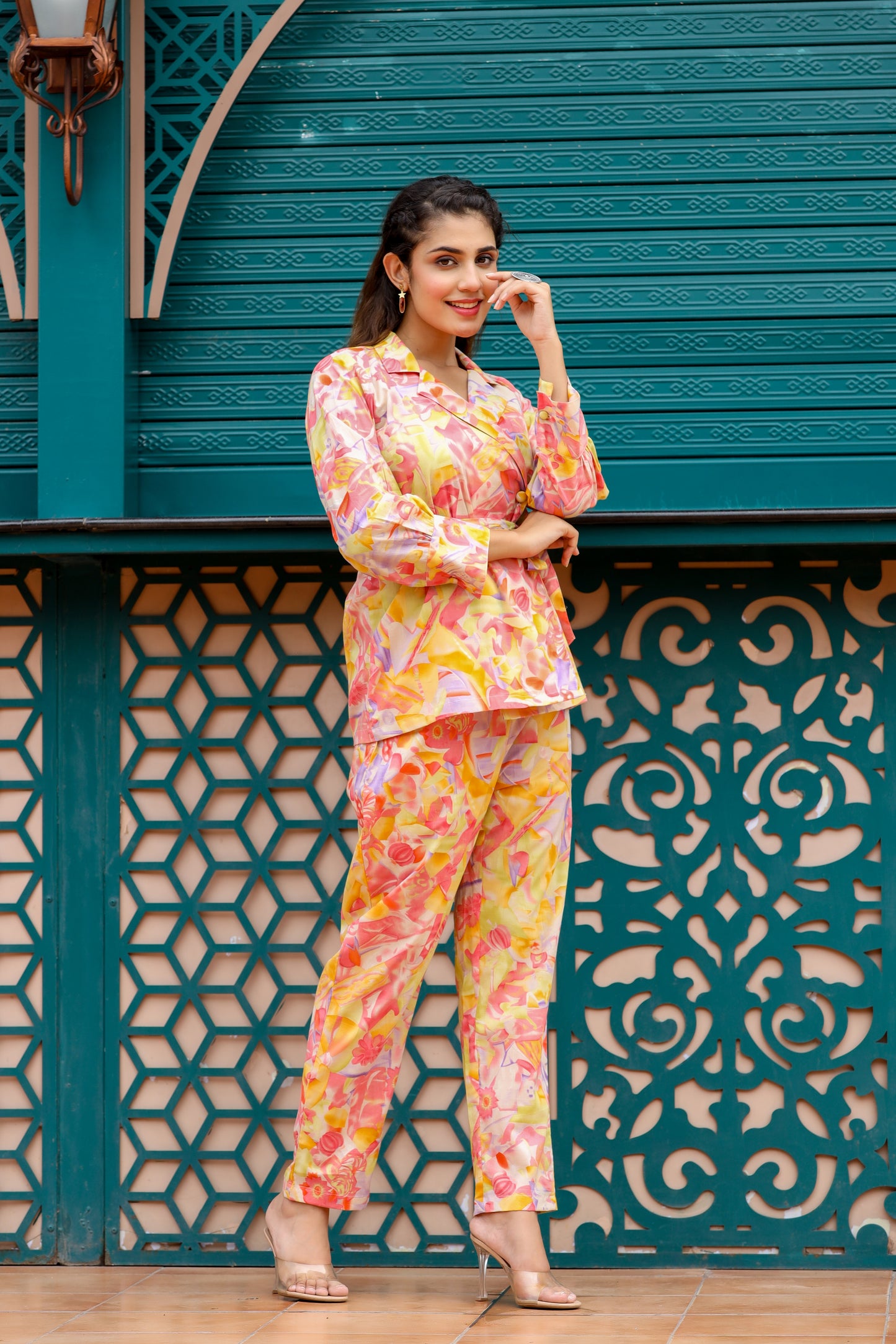DASSY PEACH CO-ORD SET- SET OF 2