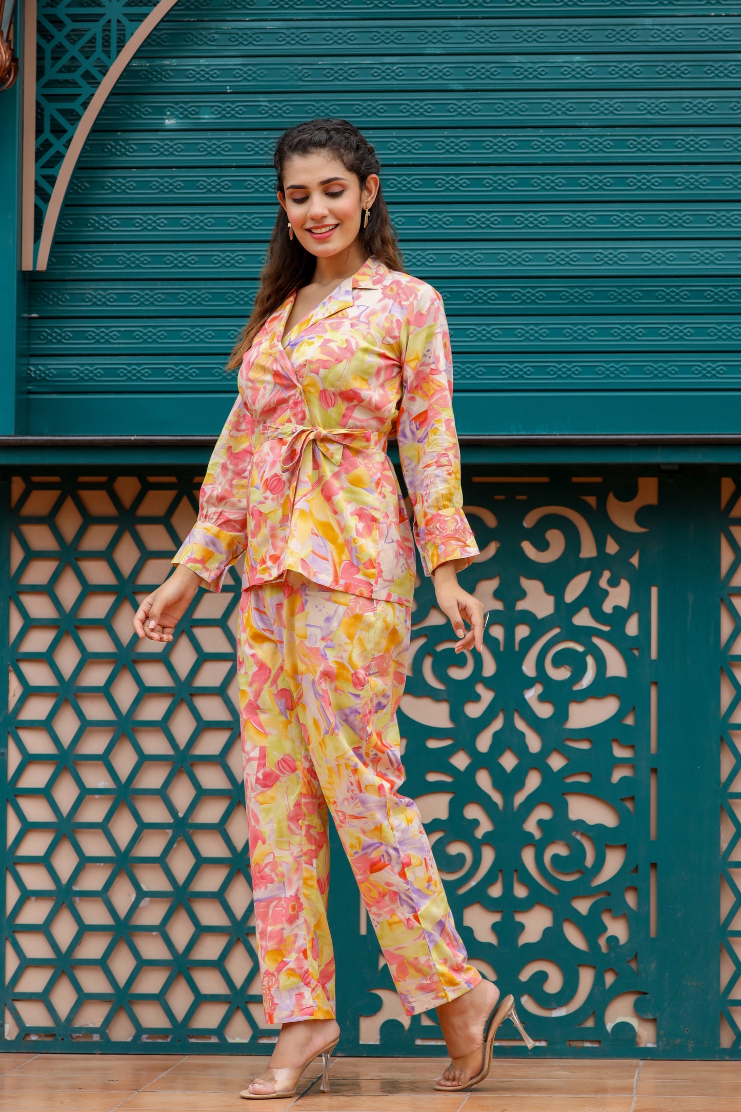 DASSY PEACH CO-ORD SET- SET OF 2