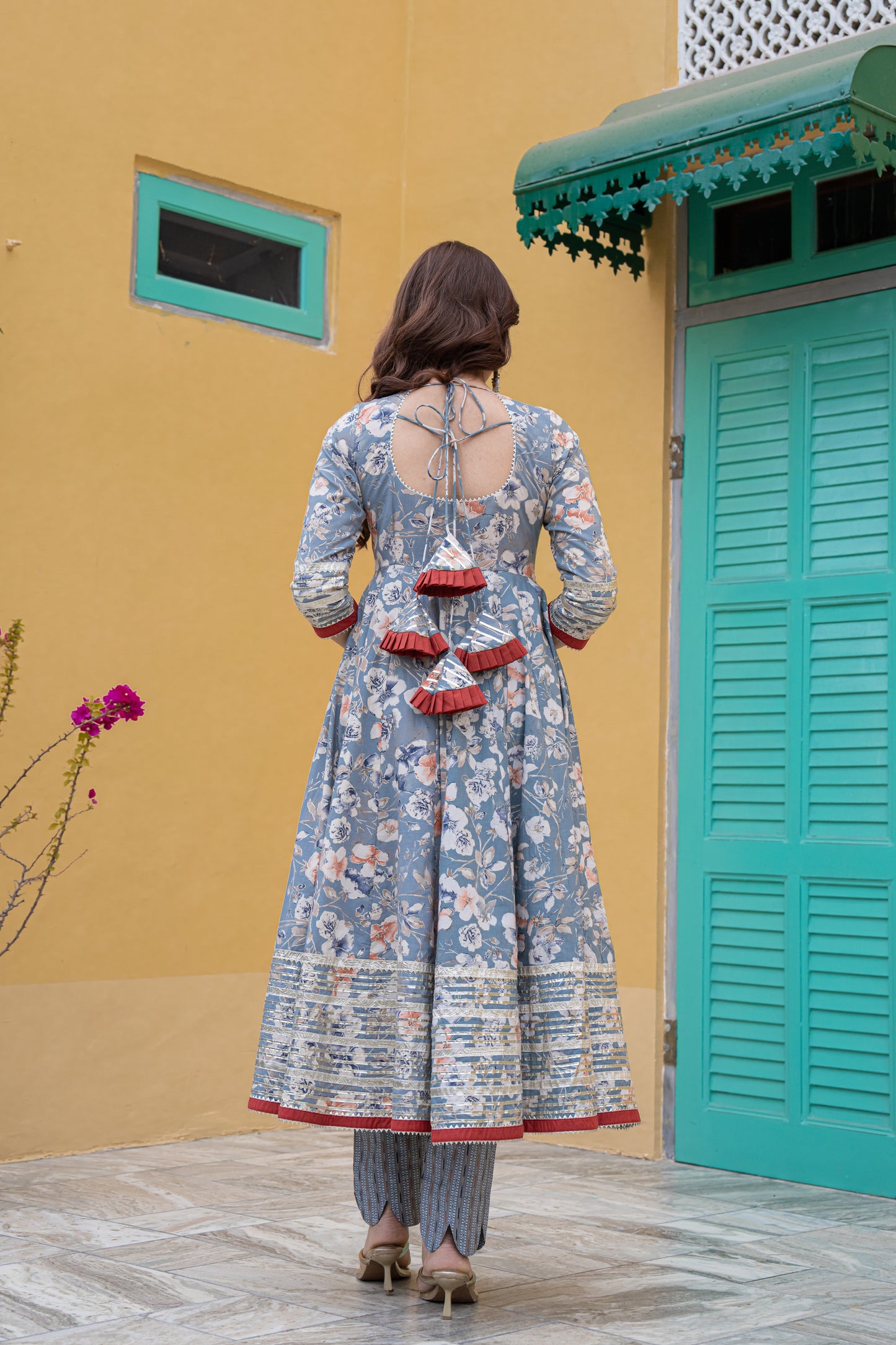 GRESSY FLORAL ANARKALI- SET OF 3