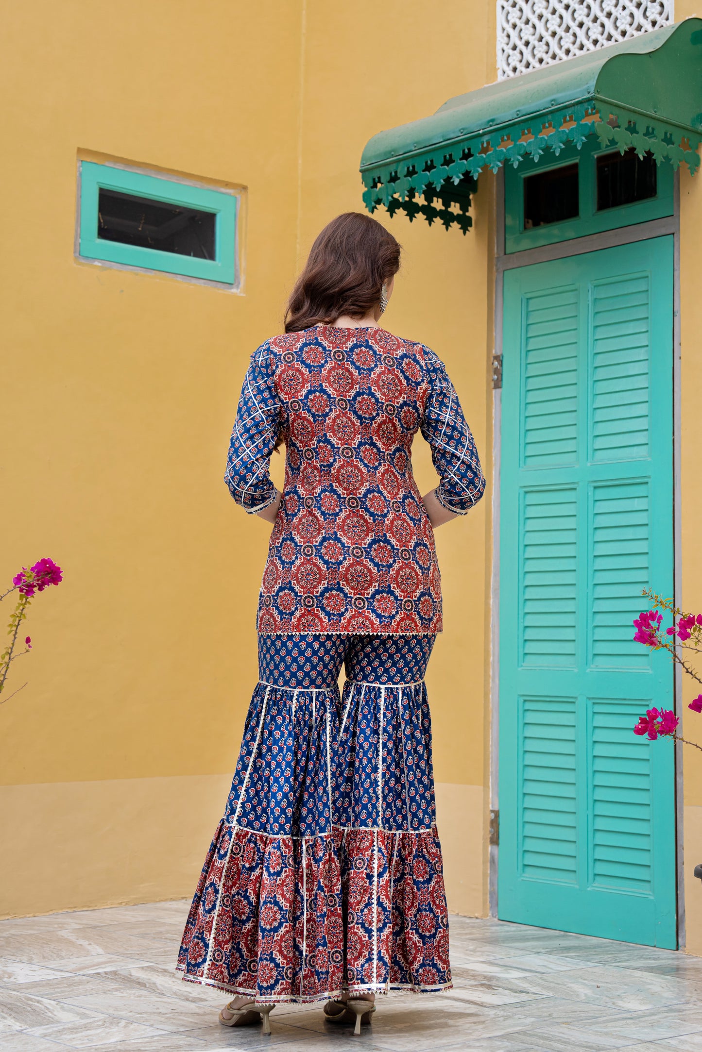 AFREEN KURTA SHARARA- SET OF 3