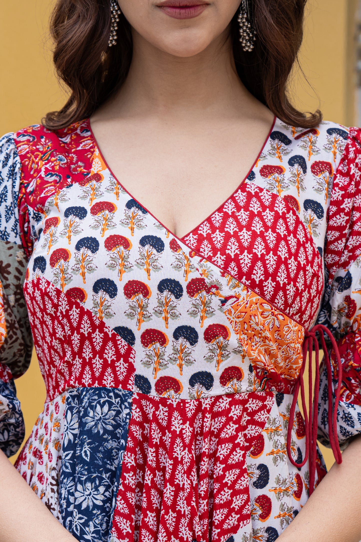 FREEN FOIL COTTON ANARKALI SUIT- SET OF 3