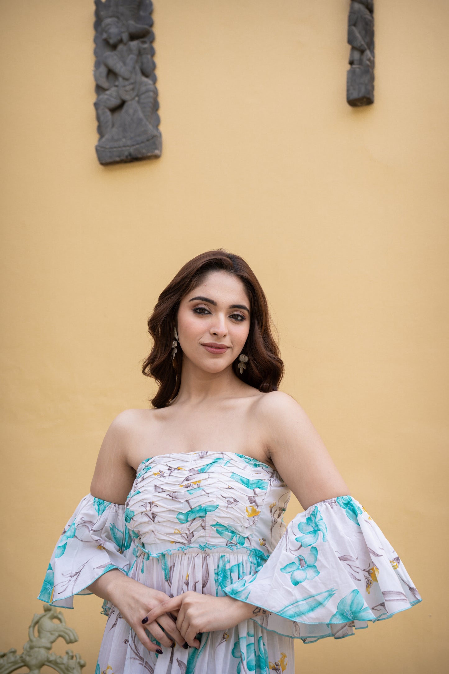WHITEJELLY COTTON FLORAL PRINT DRESS