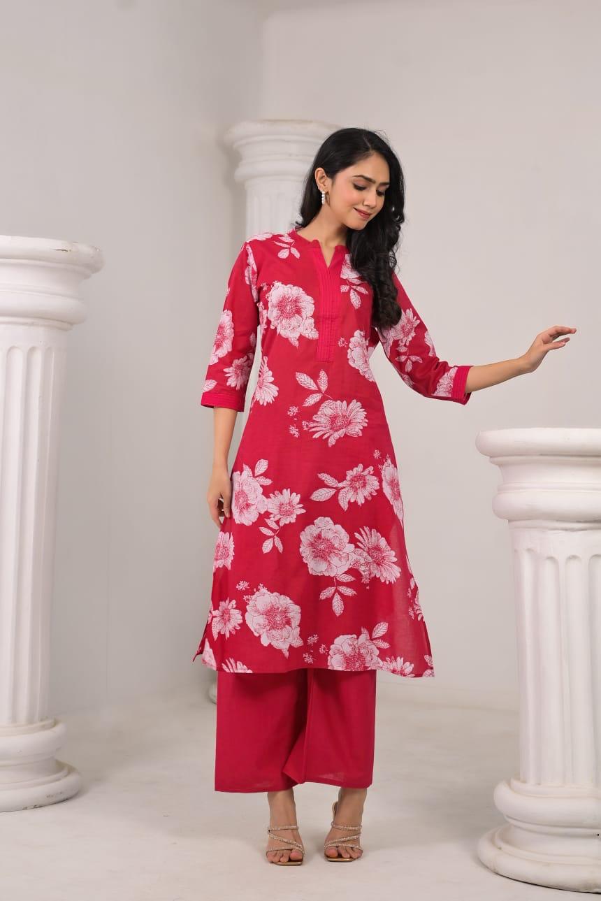 FLORAL PRINT PURE COTTON CO-ORD SET
