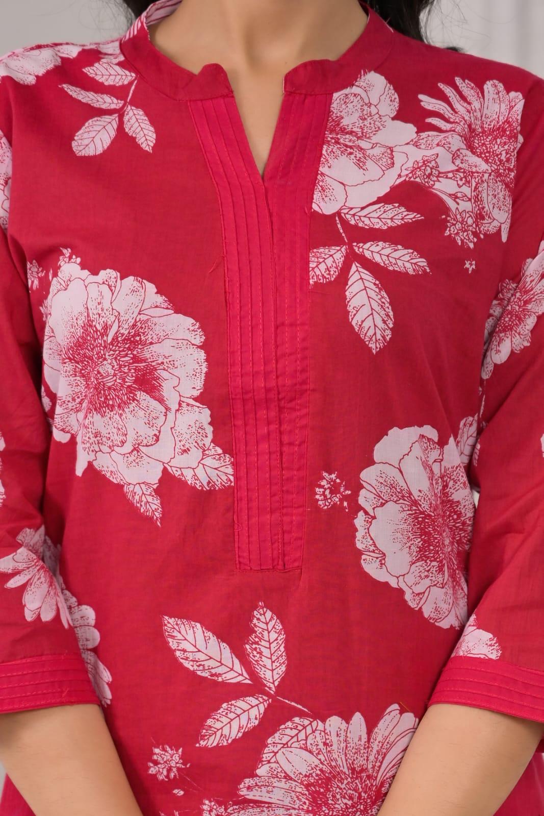 FLORAL PRINT PURE COTTON CO-ORD SET