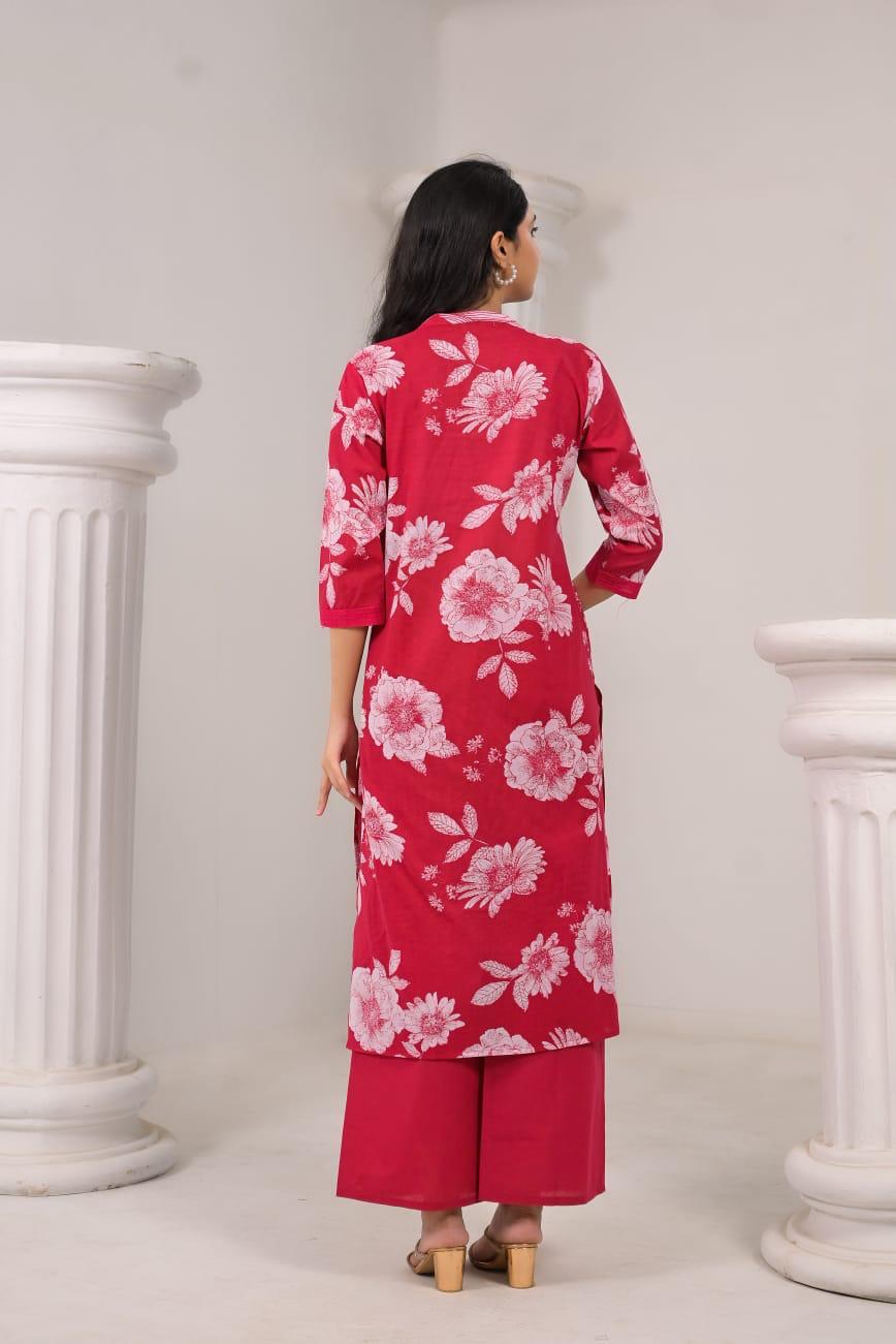 FLORAL PRINT PURE COTTON CO-ORD SET