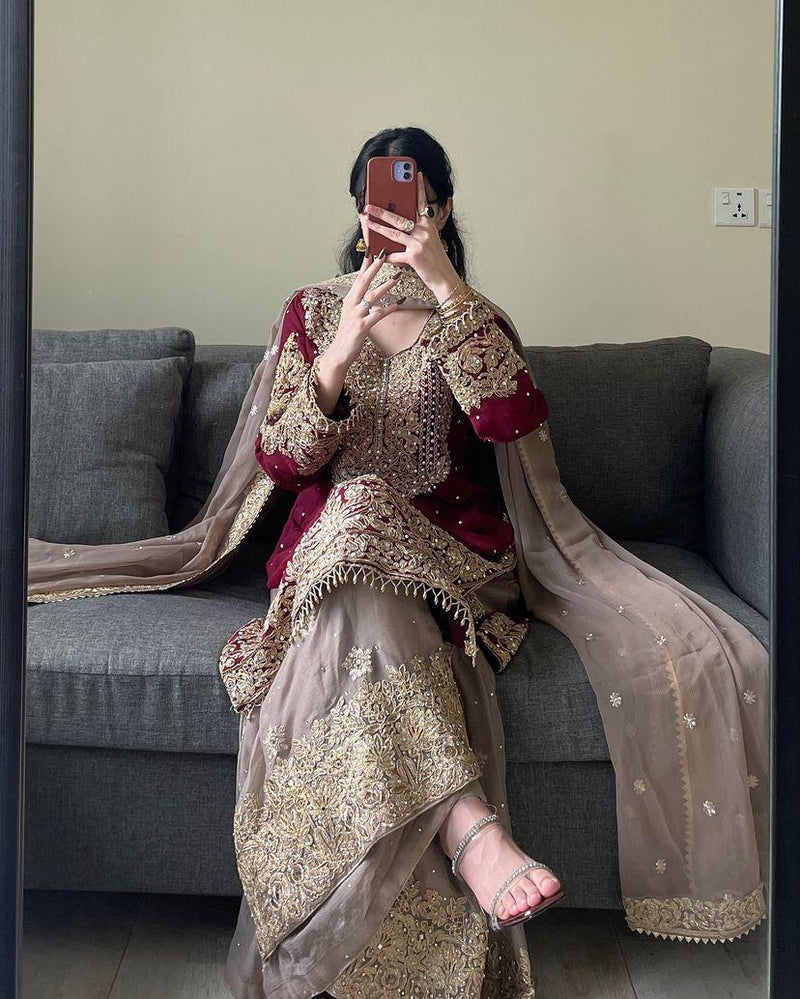 SHIMAR DESIGNER GHARARA SET OF 3