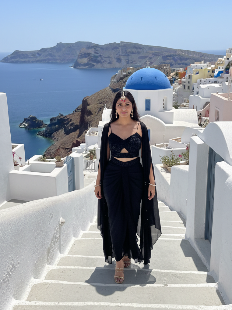 InCottoM - Special Indo Western Dhoti Style with Designer Shrug and Choli - SET OF 3