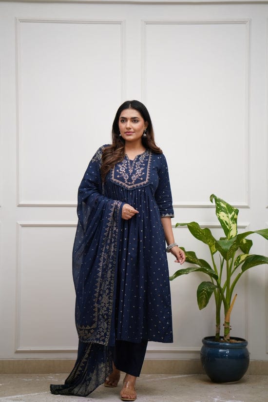 BEAUTIFUL COTTON DESIGNER EMBROIDERED ANARALI