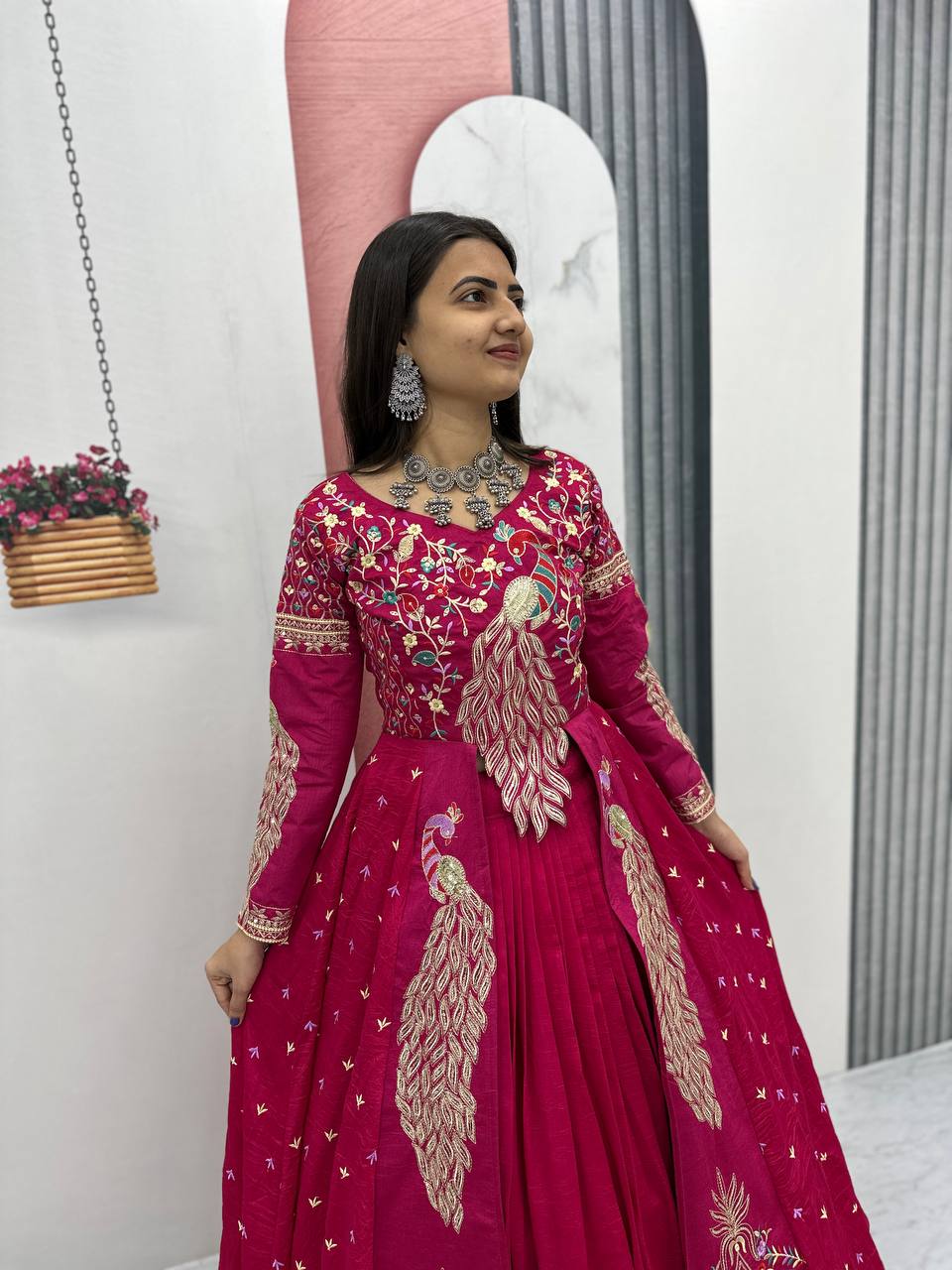 DIL MANGE MOR - PURE VICHITRA SEQUENCE WORK LEHENGA CHOLI (Fully Stitched)