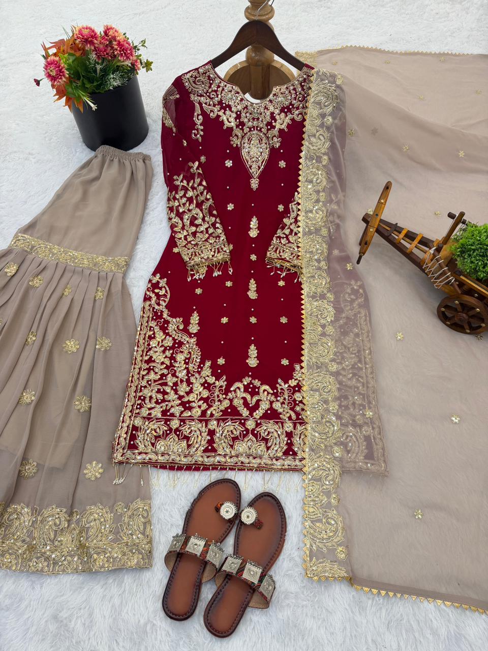 SHIMAR DESIGNER GHARARA SET OF 3