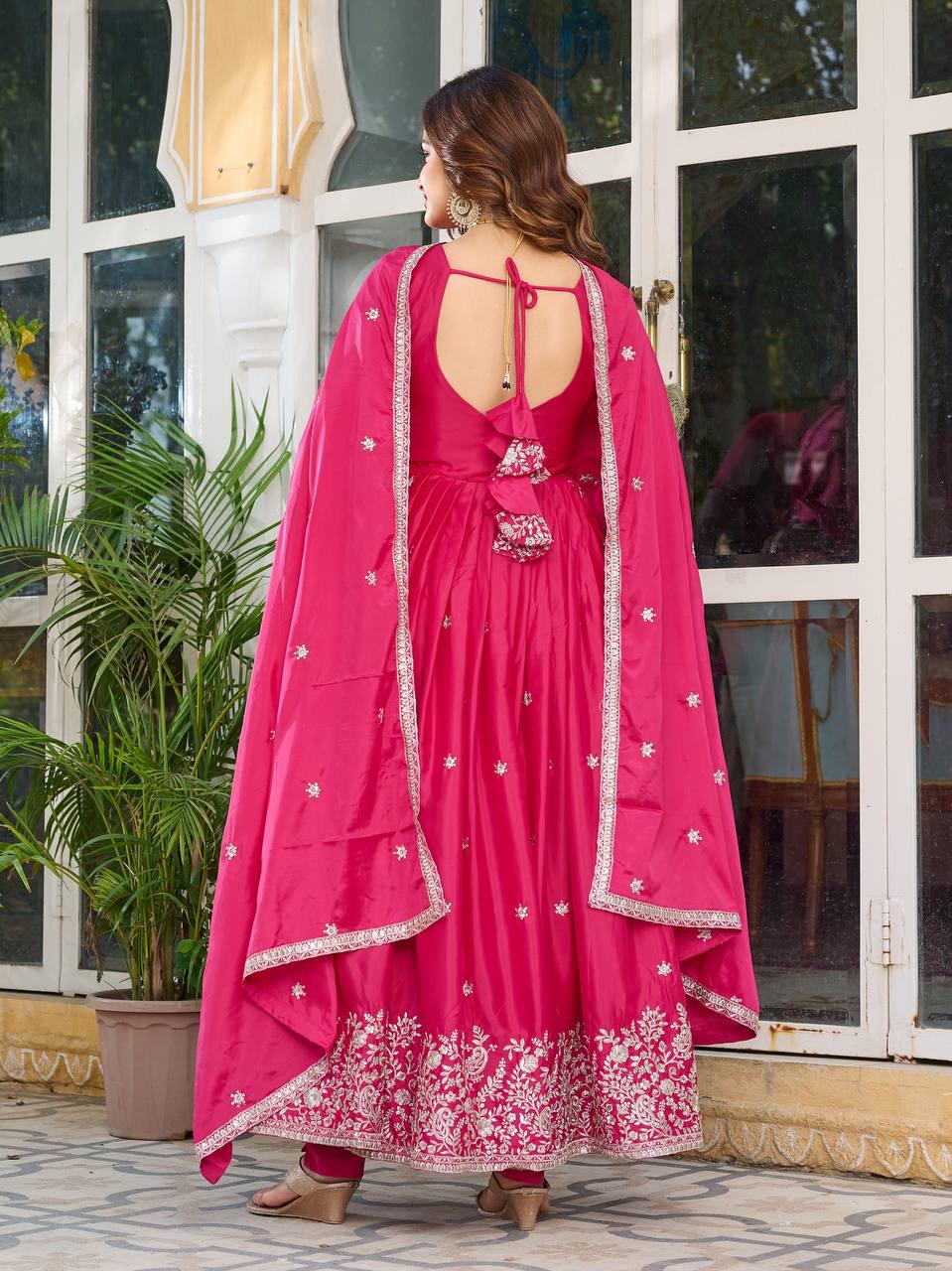 DESIGNER ANARKALI GOWN WITH EMBROIDERY WORK