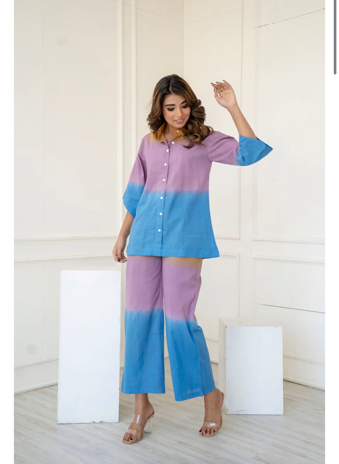 TIE-DYE CO-ORD SET ( SKY BLUE)