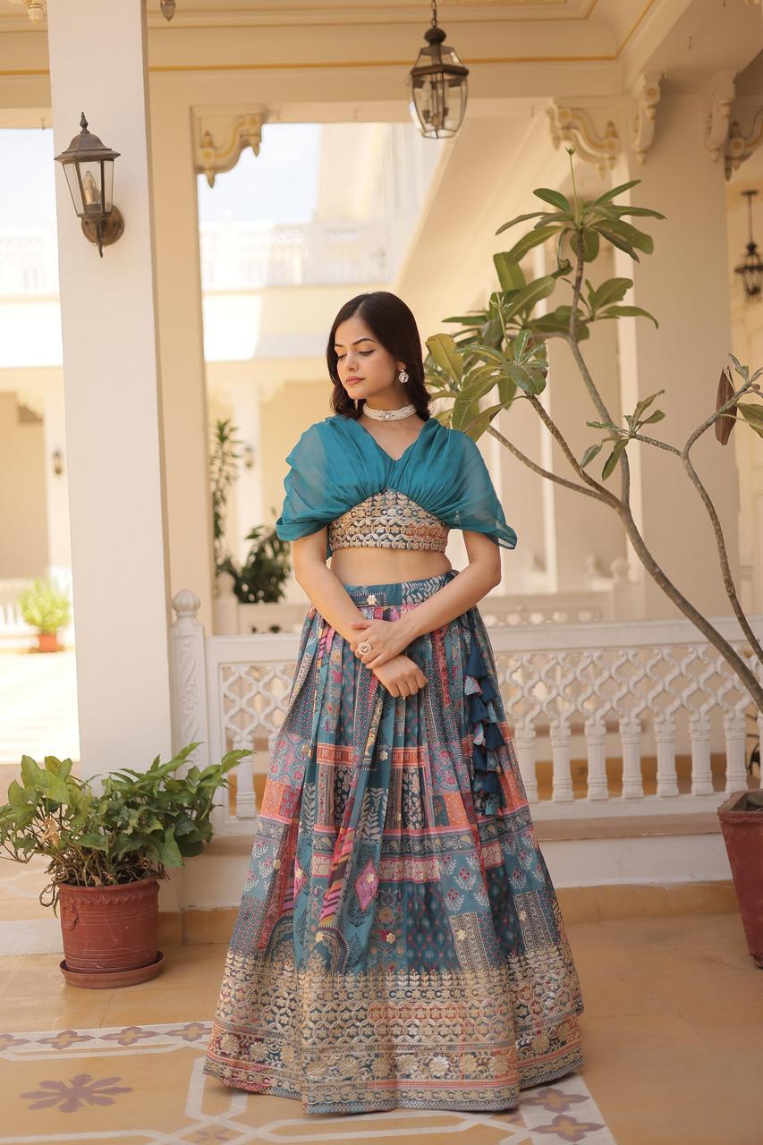 InCottoM - BOUTIQUE LAHENGA CHOLI SET IN DIFFERENT COLORS