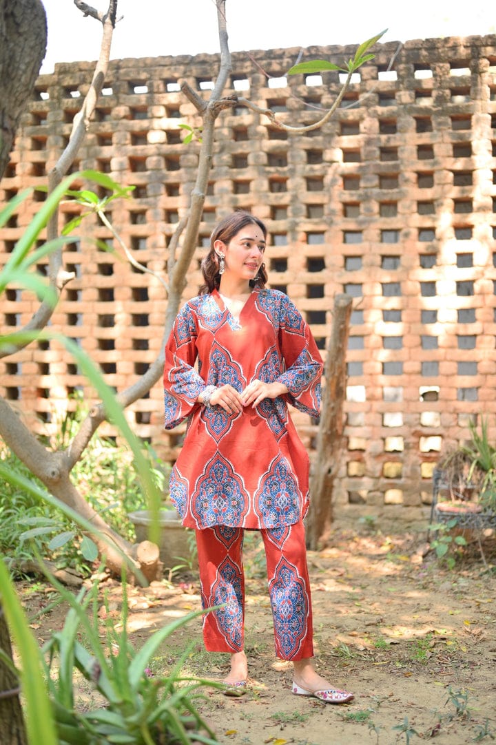 AZURE RED CO-ORT SET