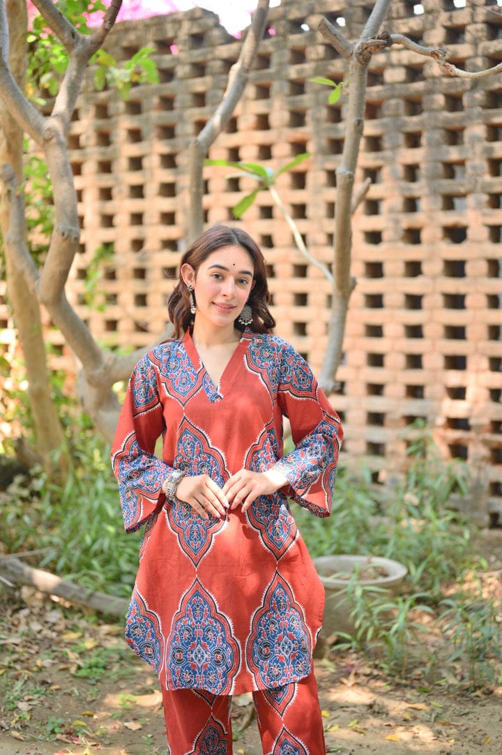 AZURE RED CO-ORT SET