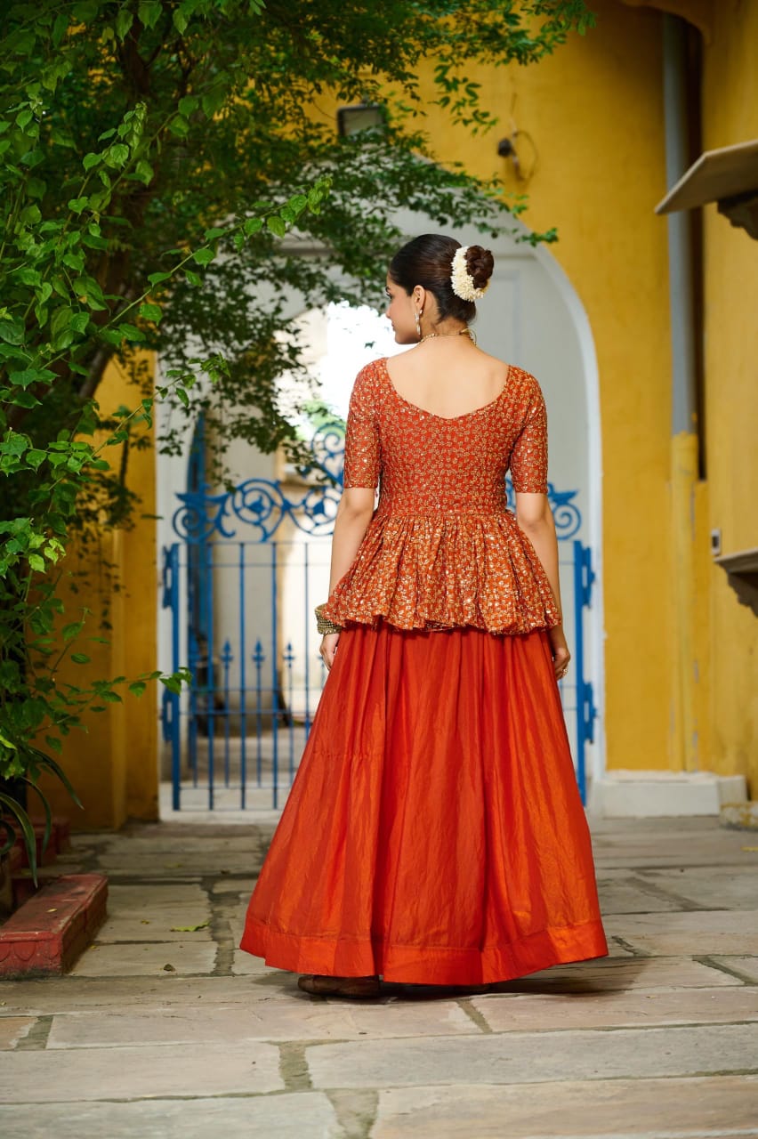 Premium Designer Sequence Embroiderd Readymade Lehenga choli Set