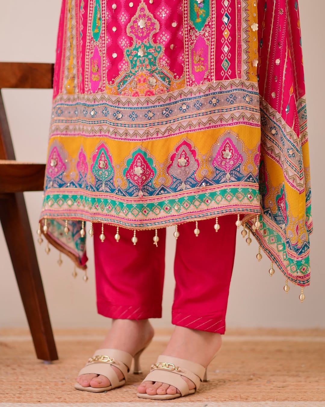 PINK SHANTI ANARKALI KODI ROUND SET