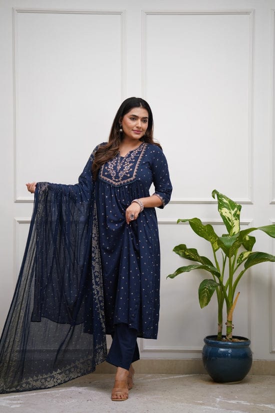 BEAUTIFUL COTTON DESIGNER EMBROIDERED ANARALI