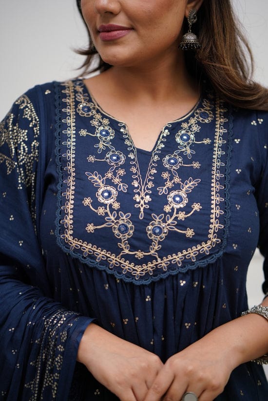 BEAUTIFUL COTTON DESIGNER EMBROIDERED ANARALI
