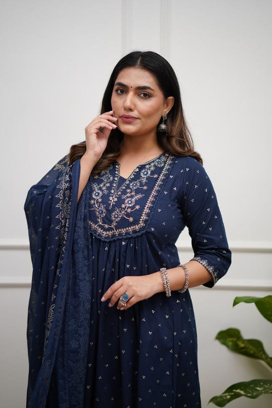 BEAUTIFUL COTTON DESIGNER EMBROIDERED ANARALI