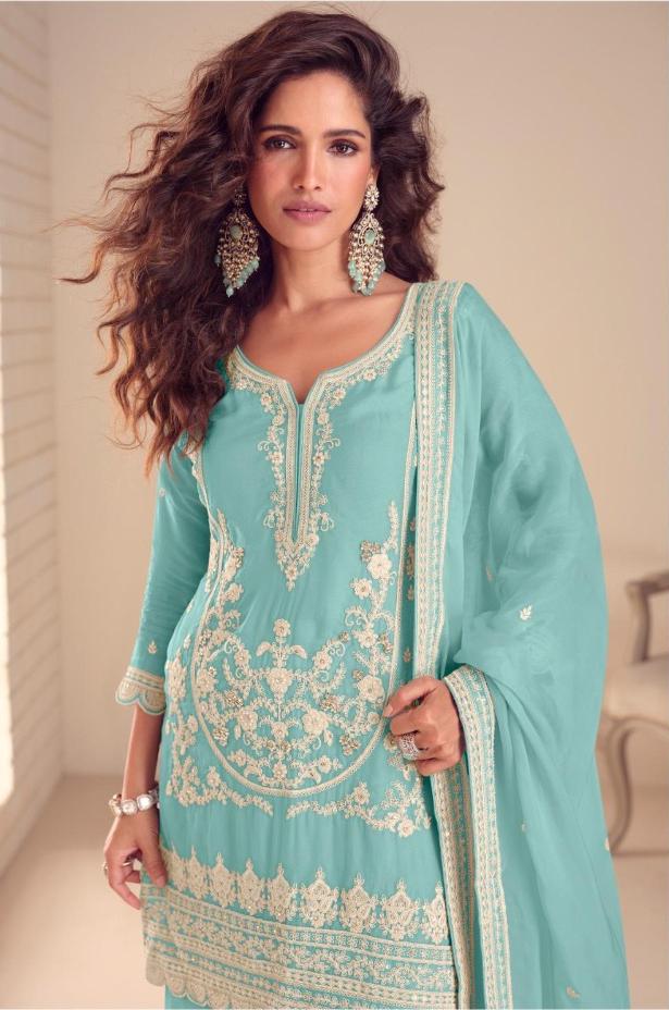 CHINON PLAZZO SUIT SET WITH DUPATTA