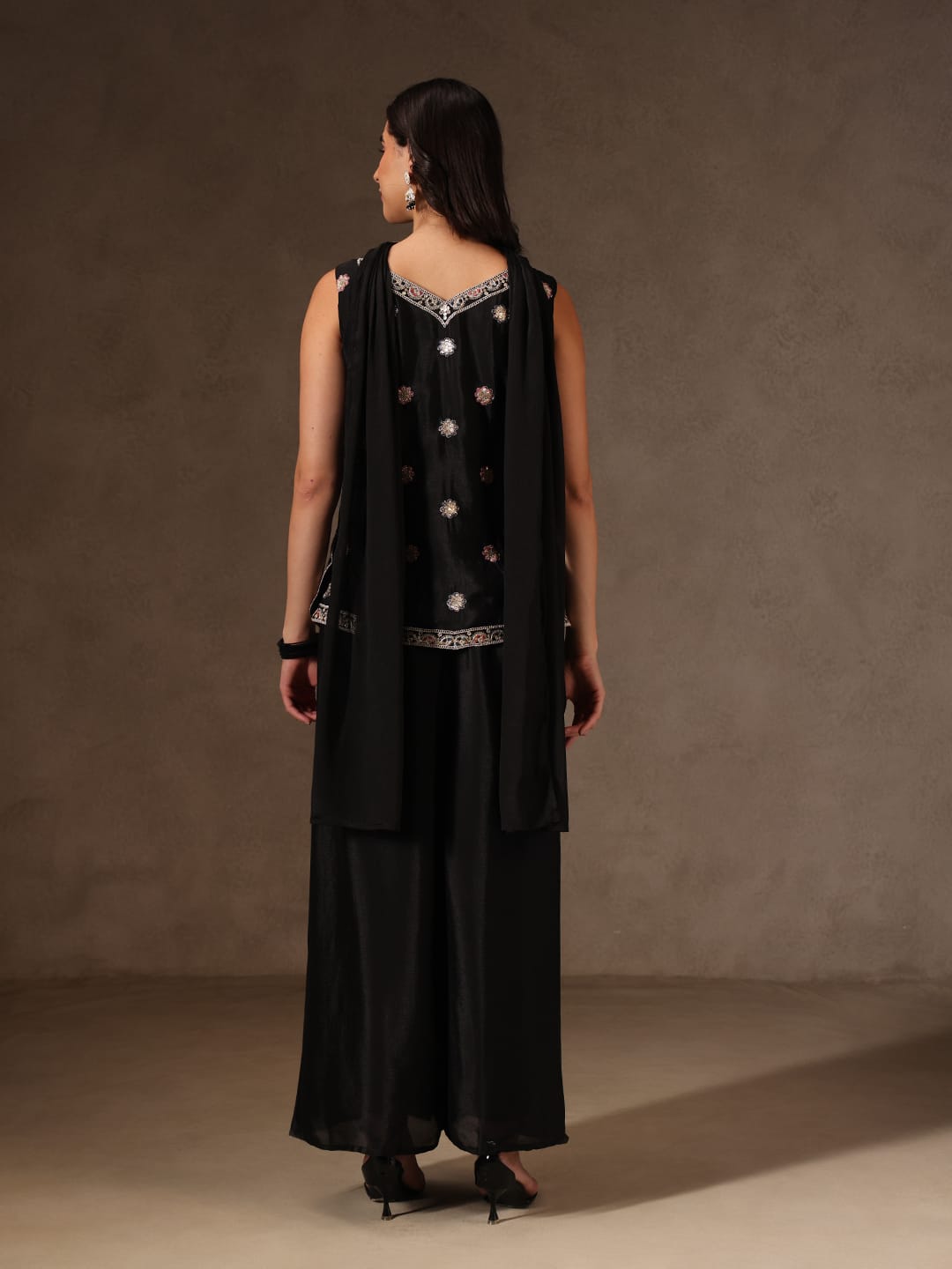 LITMUS'S PEPLUM STYLES EMBROIDARED KURTA SUIT SET