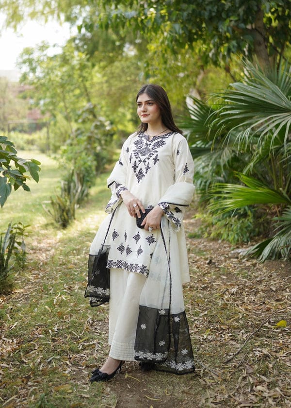 In.CottoM - WHITE ROSHI FARSHI SALWAR SUIT