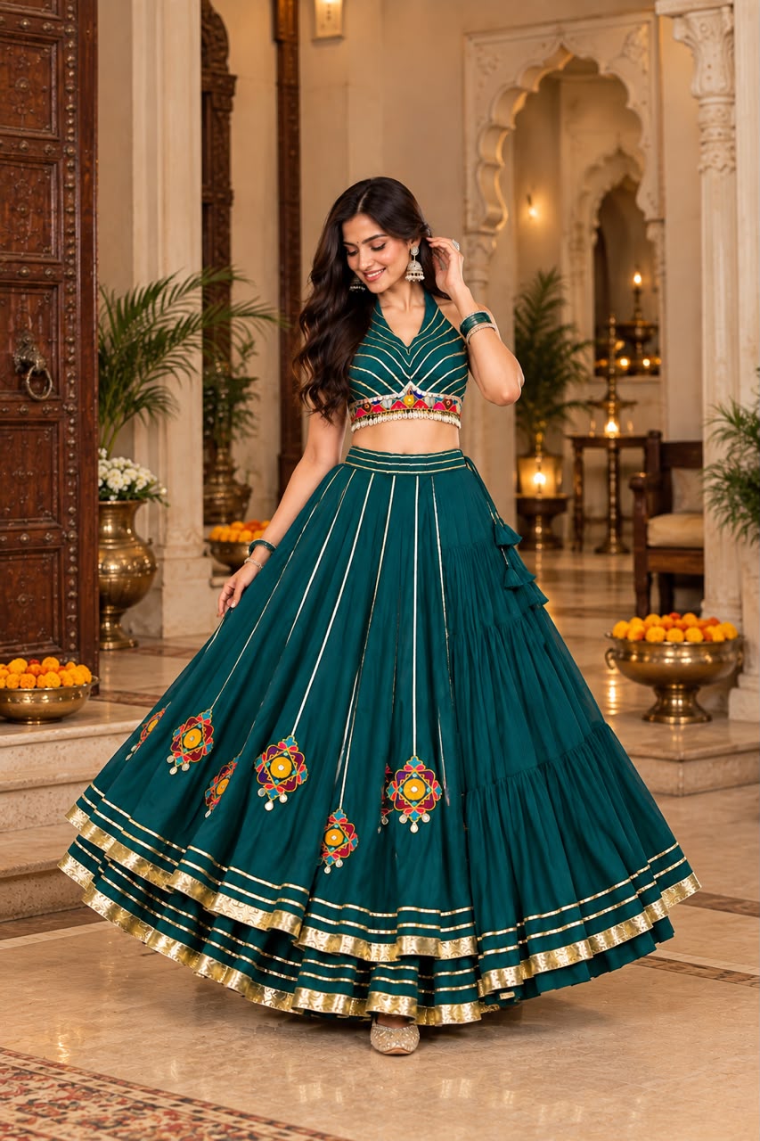 GREEN - NAVRATRI LEHENGA CHOLI