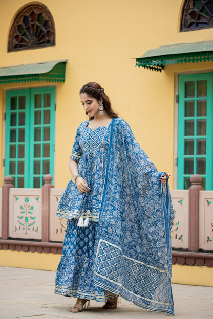 IRONRY BLUE SHARARA- SET OF 3