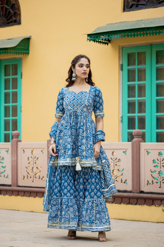 IRONRY BLUE SHARARA- SET OF 3