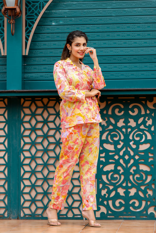 DASSY PEACH CO-ORD SET- SET OF 2
