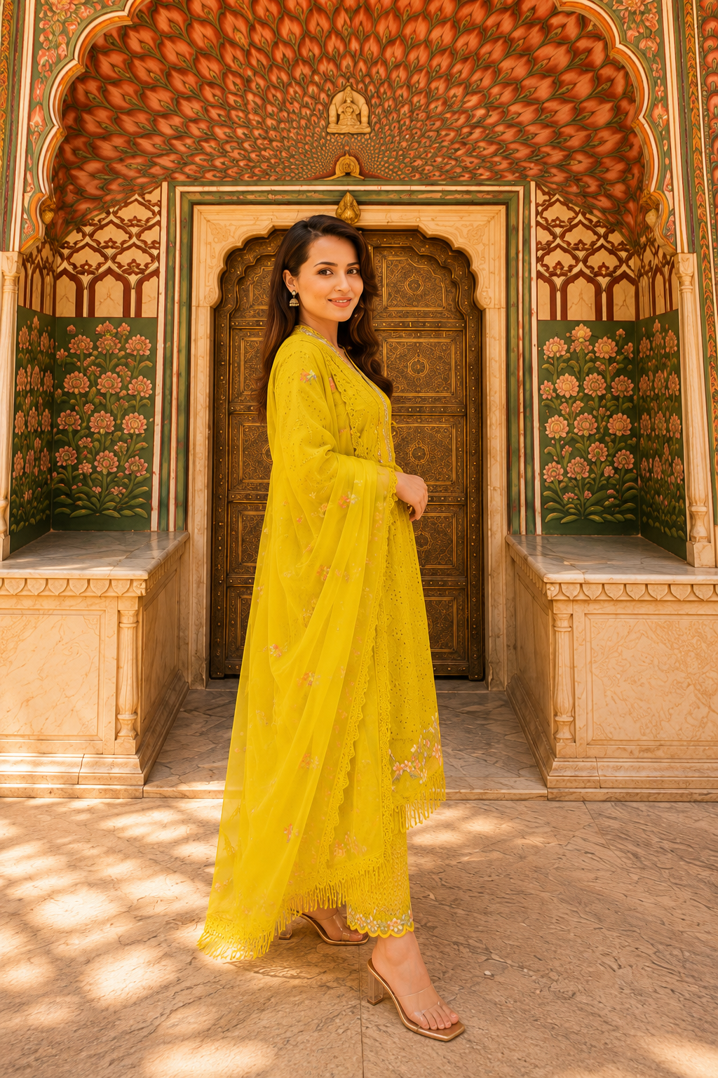 PURE COTTON PAKISTANI SCHIFFI CUTWORK SUIT SET  WITH EMBROIDERY WORK