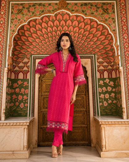 PURE COTTON PAKISTANI SCHIFFI CUTWORK SUIT SET  WITH EMBROIDERY WORK