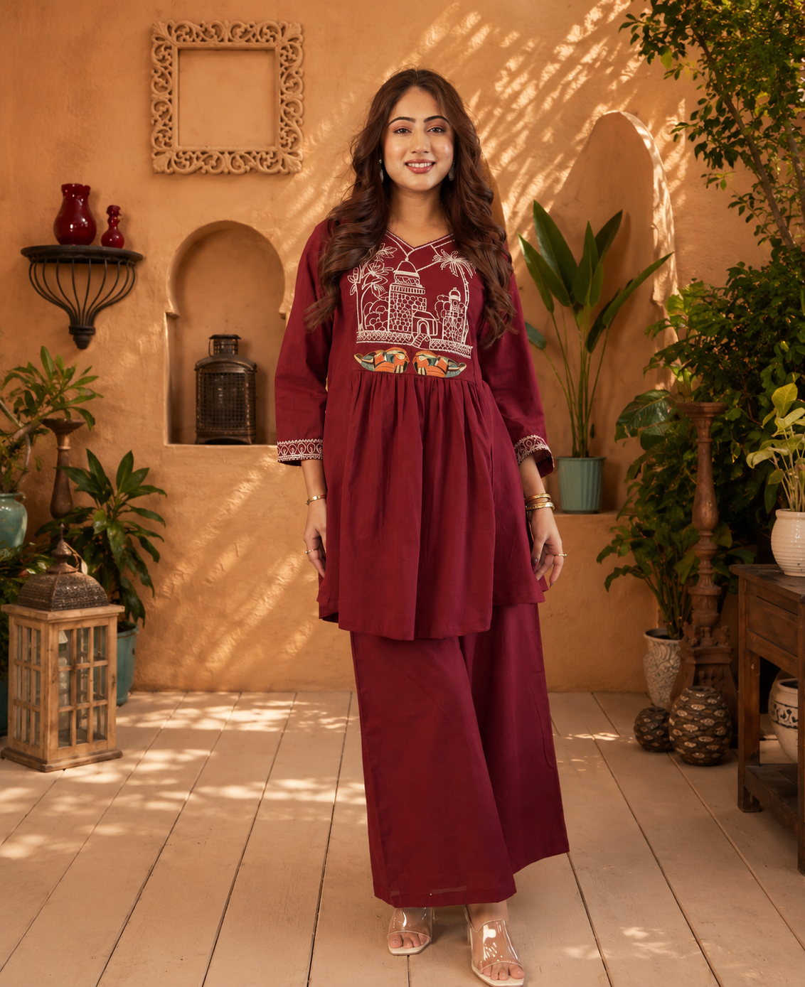 COTTON PREMIUM EMBROIDERY CO-ORD SET