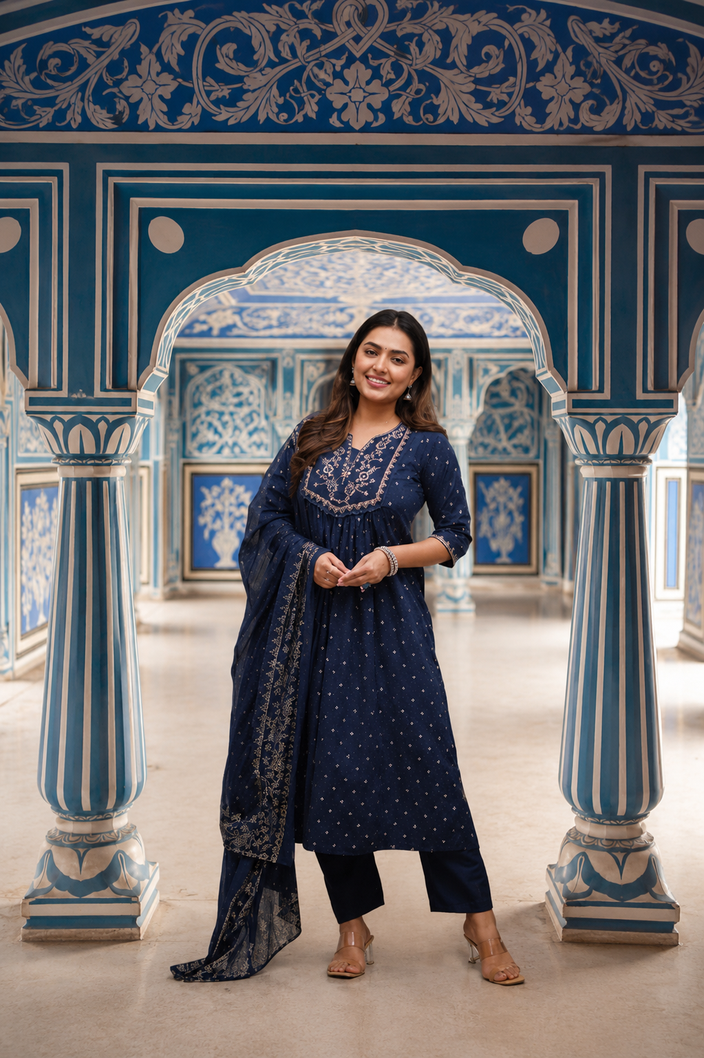 BEAUTIFUL COTTON DESIGNER EMBROIDERED ANARALI