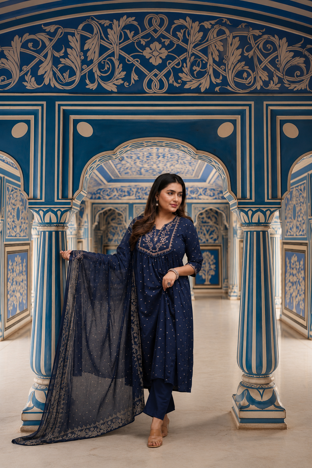 BEAUTIFUL COTTON DESIGNER EMBROIDERED ANARALI