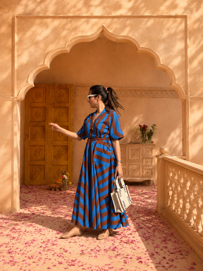VIBRANT CLASSIC TOUCH STRIPED GOWN