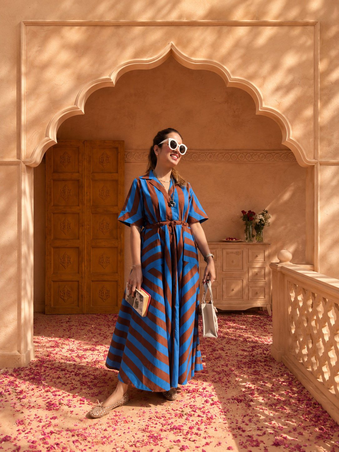 VIBRANT CLASSIC TOUCH STRIPED GOWN