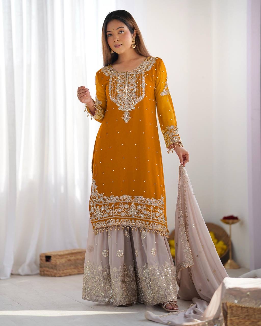 SHIMAR DESIGNER GHARARA SET OF 3