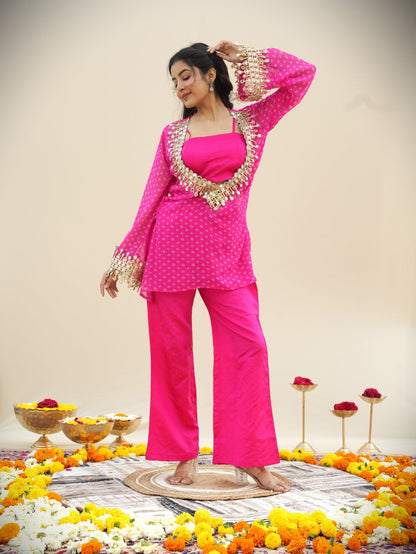 InCottoM PREMIUM - BANDHEJ MIRROR EMBROIDERED KURTA (4 Colors)