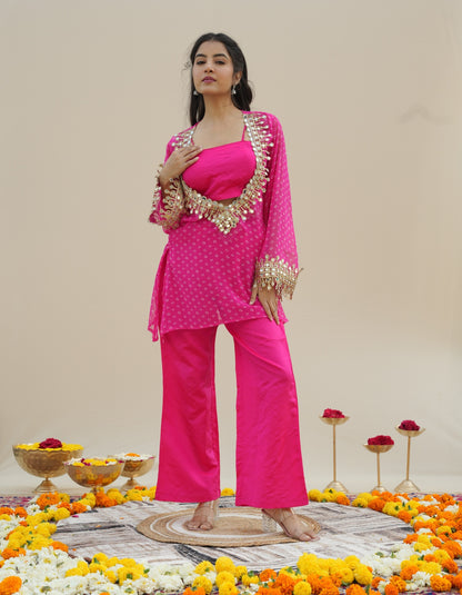 InCottoM PREMIUM - BANDHEJ MIRROR EMBROIDERED KURTA (4 Colors)