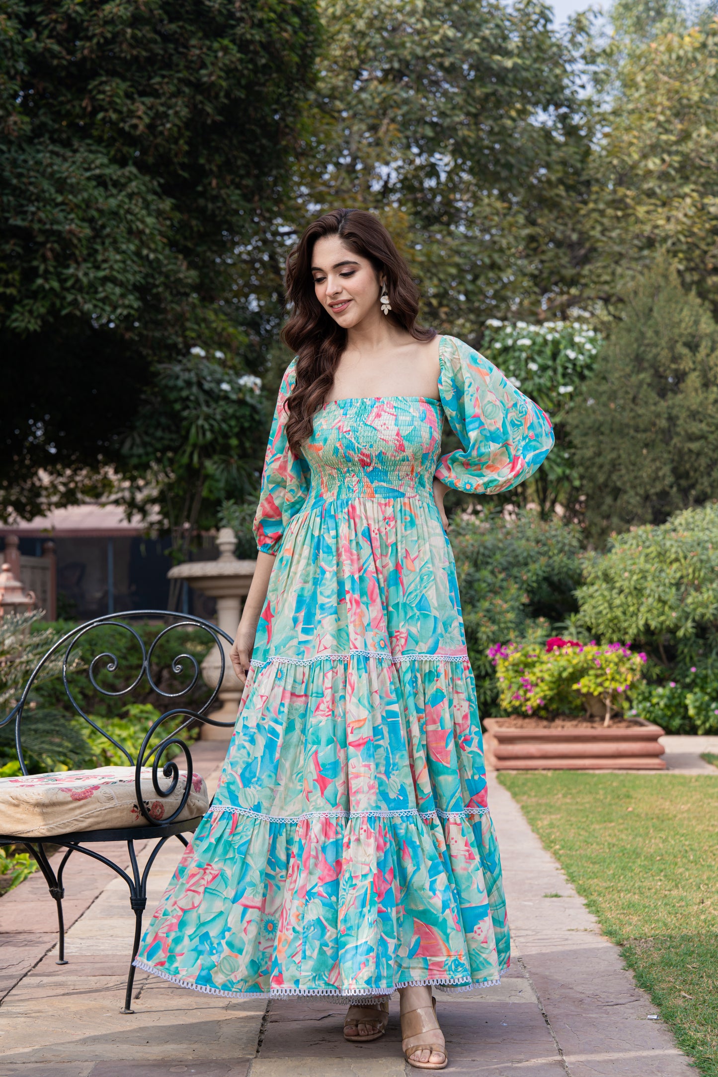 ELEGANT JAAM COTTON OFF-SHOULDER DRESS