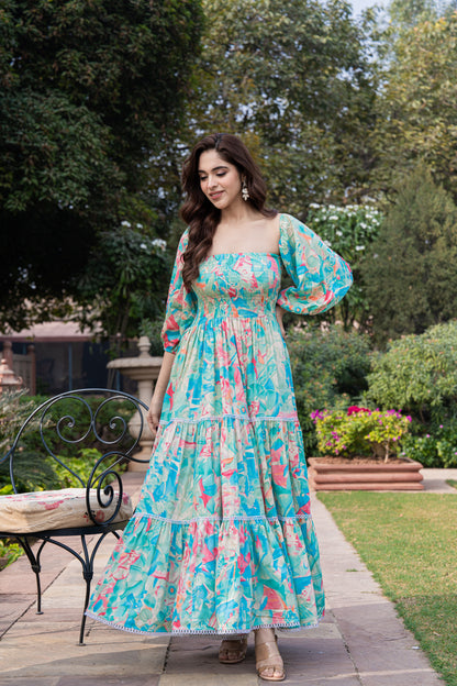 ELEGANT JAAM COTTON OFF-SHOULDER DRESS