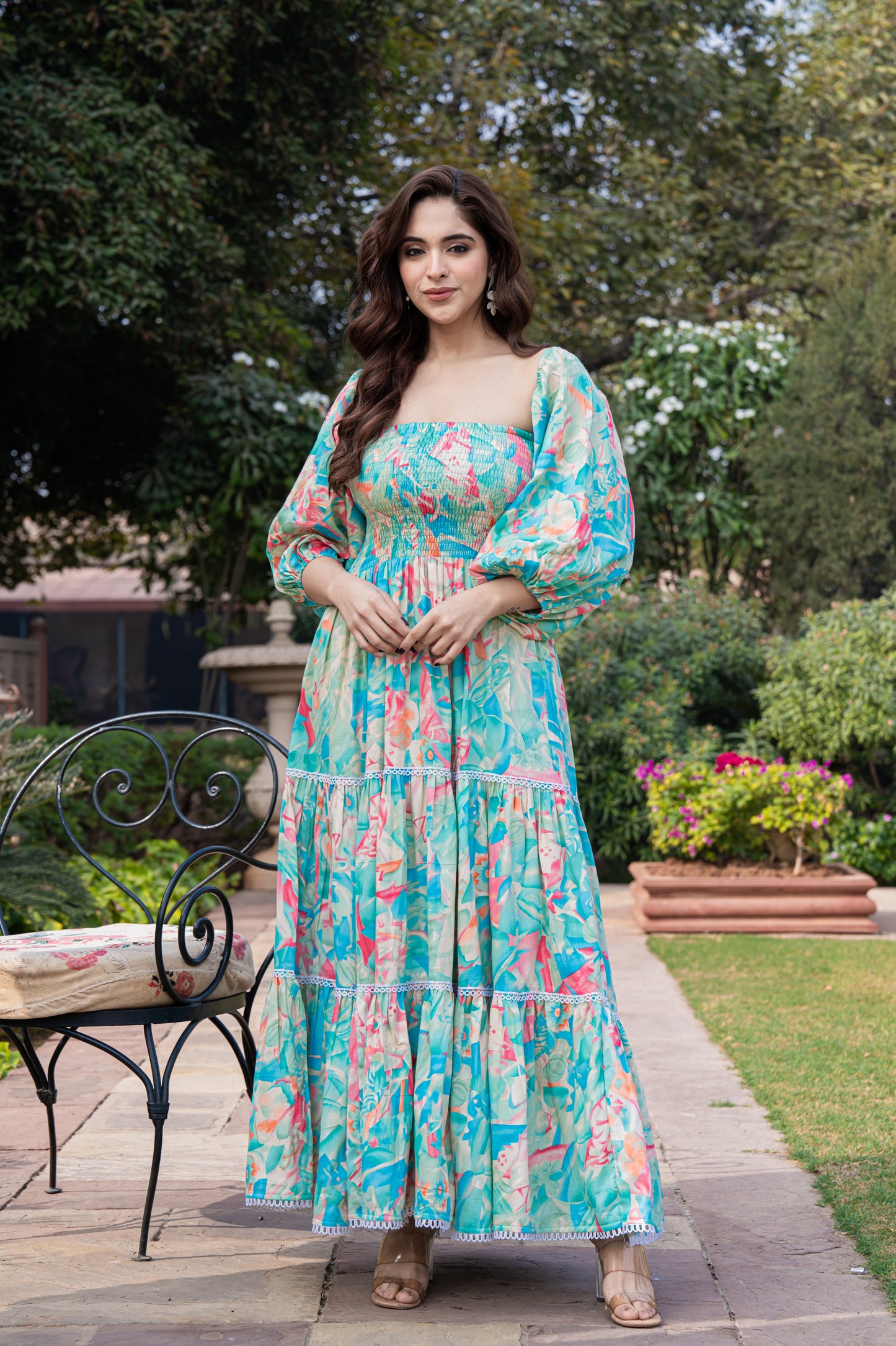 ELEGANT JAAM COTTON OFF-SHOULDER DRESS