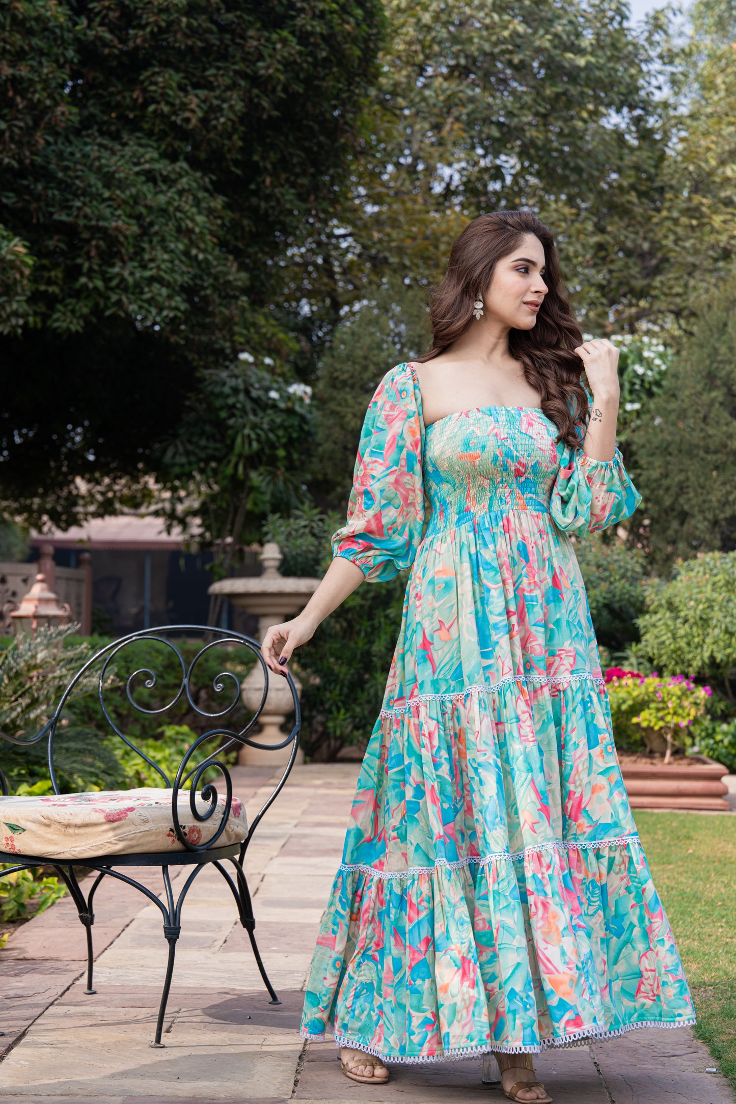 ELEGANT JAAM COTTON OFF-SHOULDER DRESS