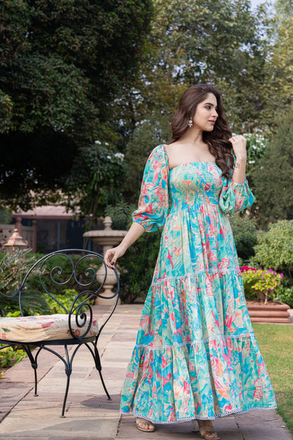 ELEGANT JAAM COTTON OFF-SHOULDER DRESS