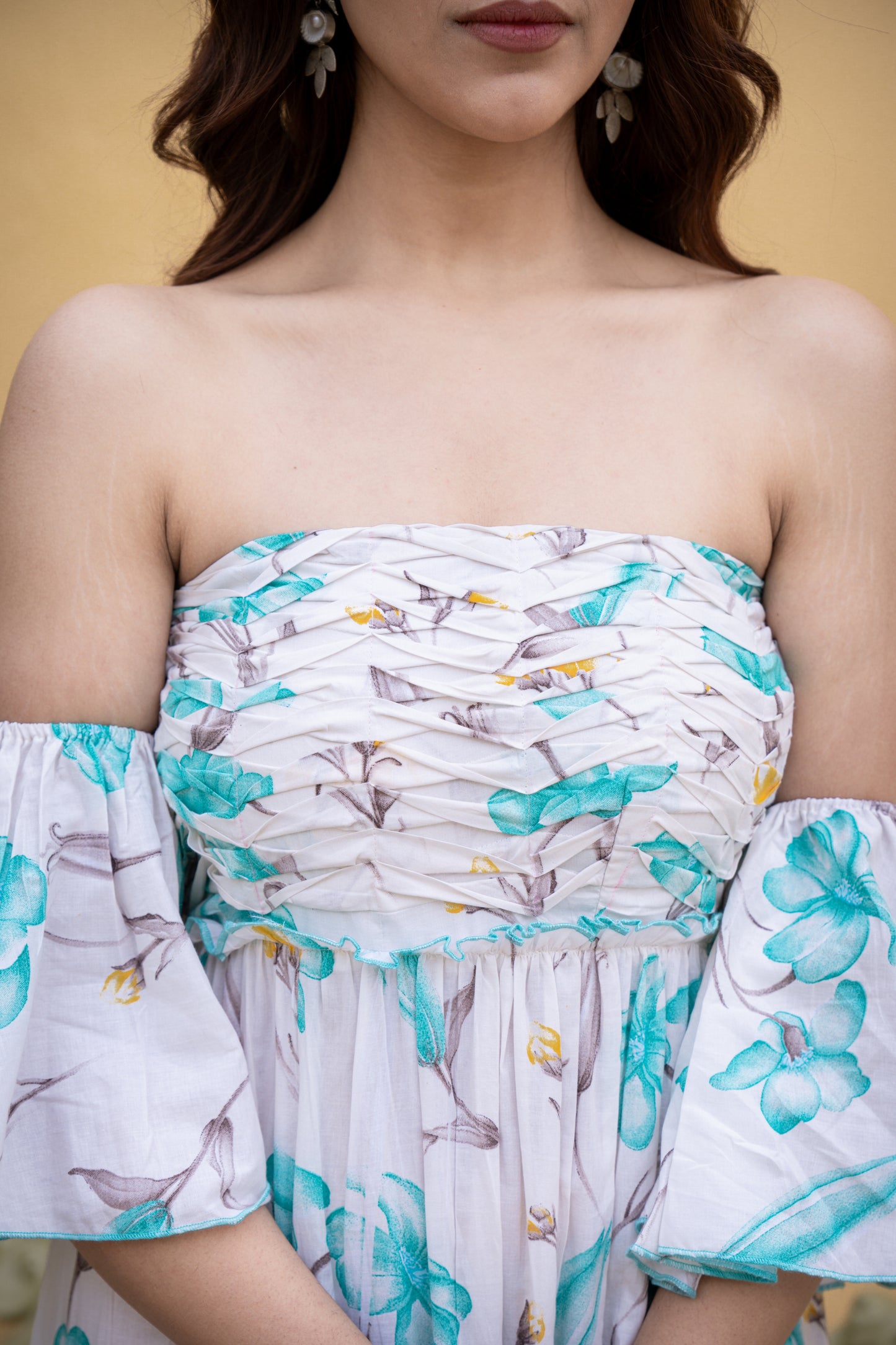 WHITEJELLY COTTON FLORAL PRINT DRESS