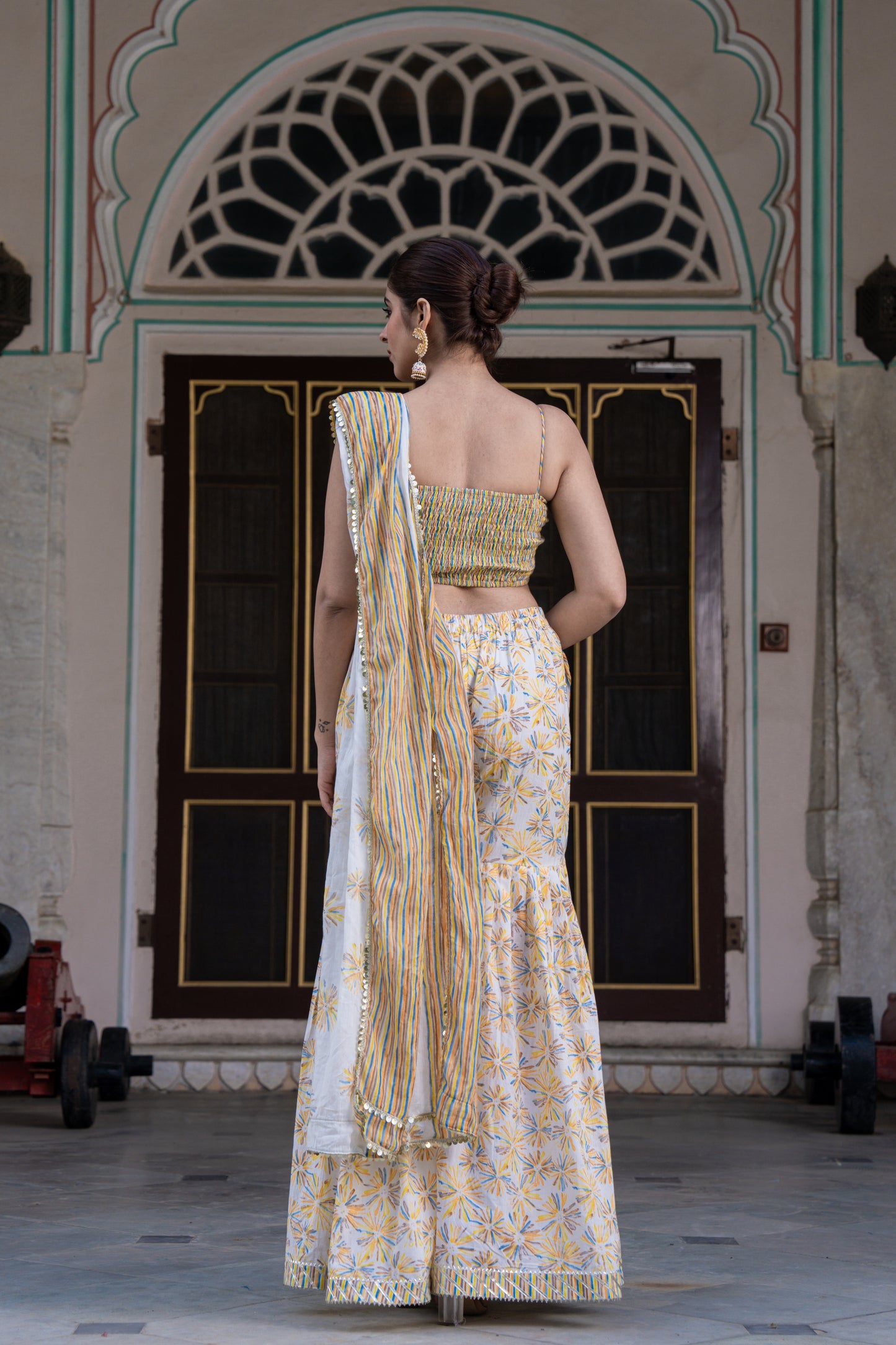YELLOWISS DRAPE SAREE- SET OF 2