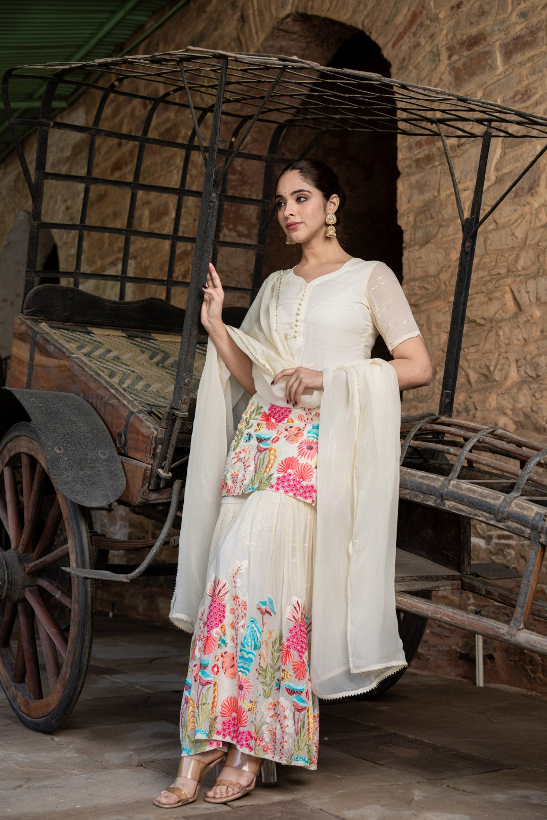 CIARA FLORAL GEORGETTE SHARARA SET