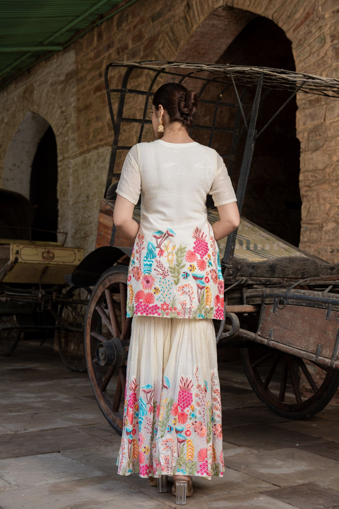 CIARA FLORAL GEORGETTE SHARARA SET